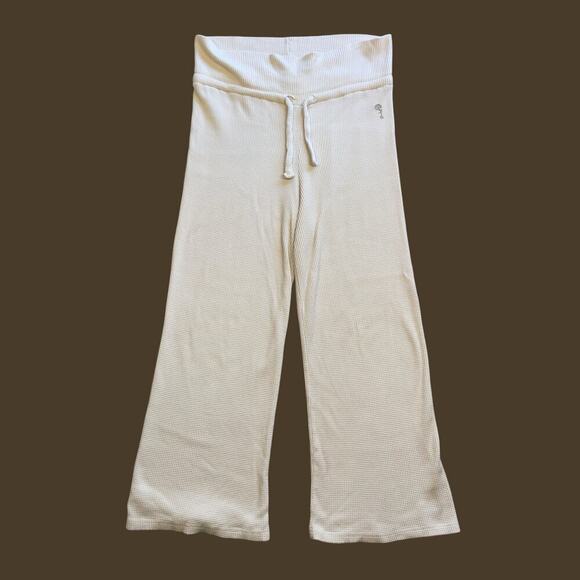The Good Alma Foldover Organic Cotton Waffle Lounge Pant XX Large - Picture 7 of 9
